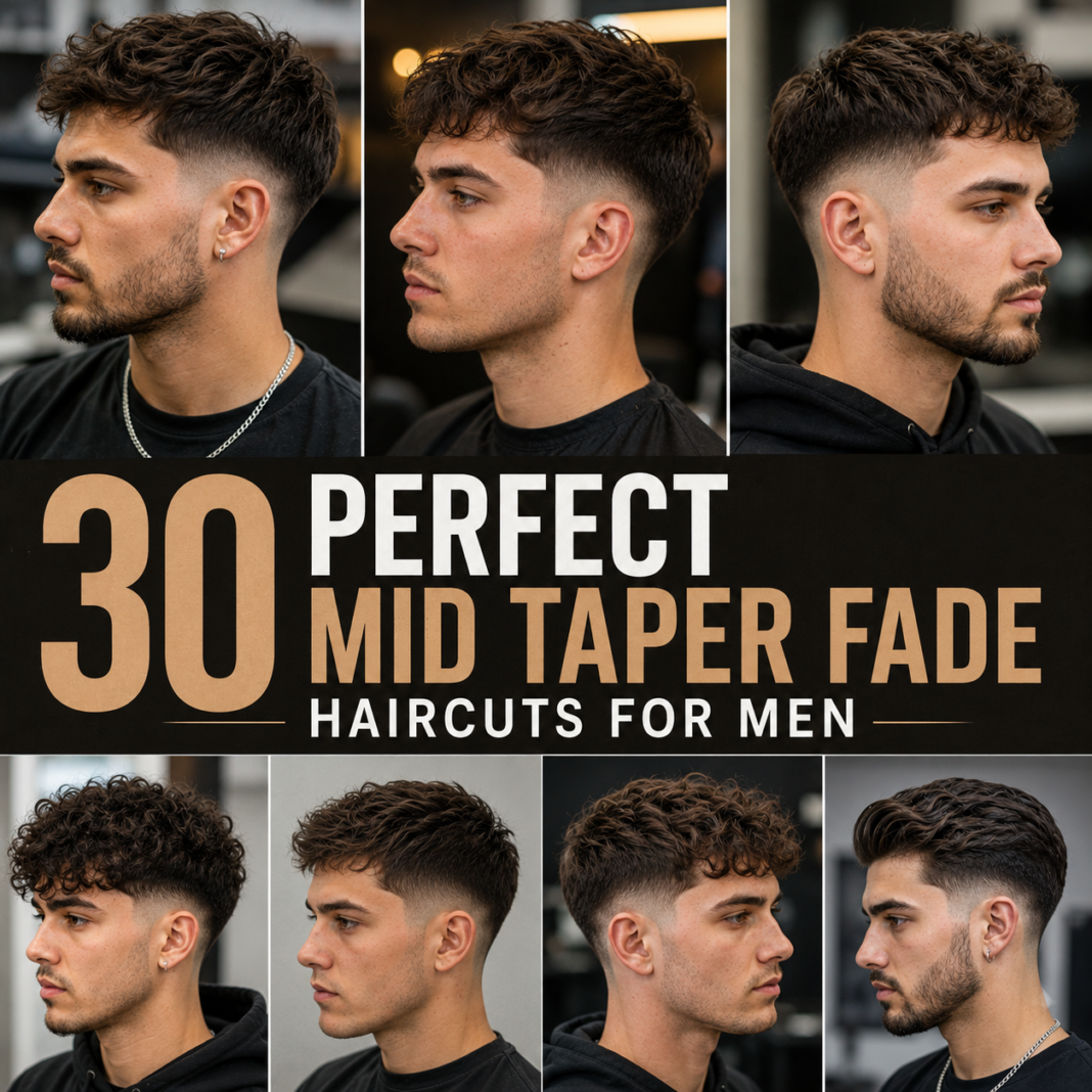 30 Perfect Mid Taper Fade Haircuts for Men | A Complete Comprehensive Guide 2026 30 Perfect Mid Taper Fade Haircuts for Men