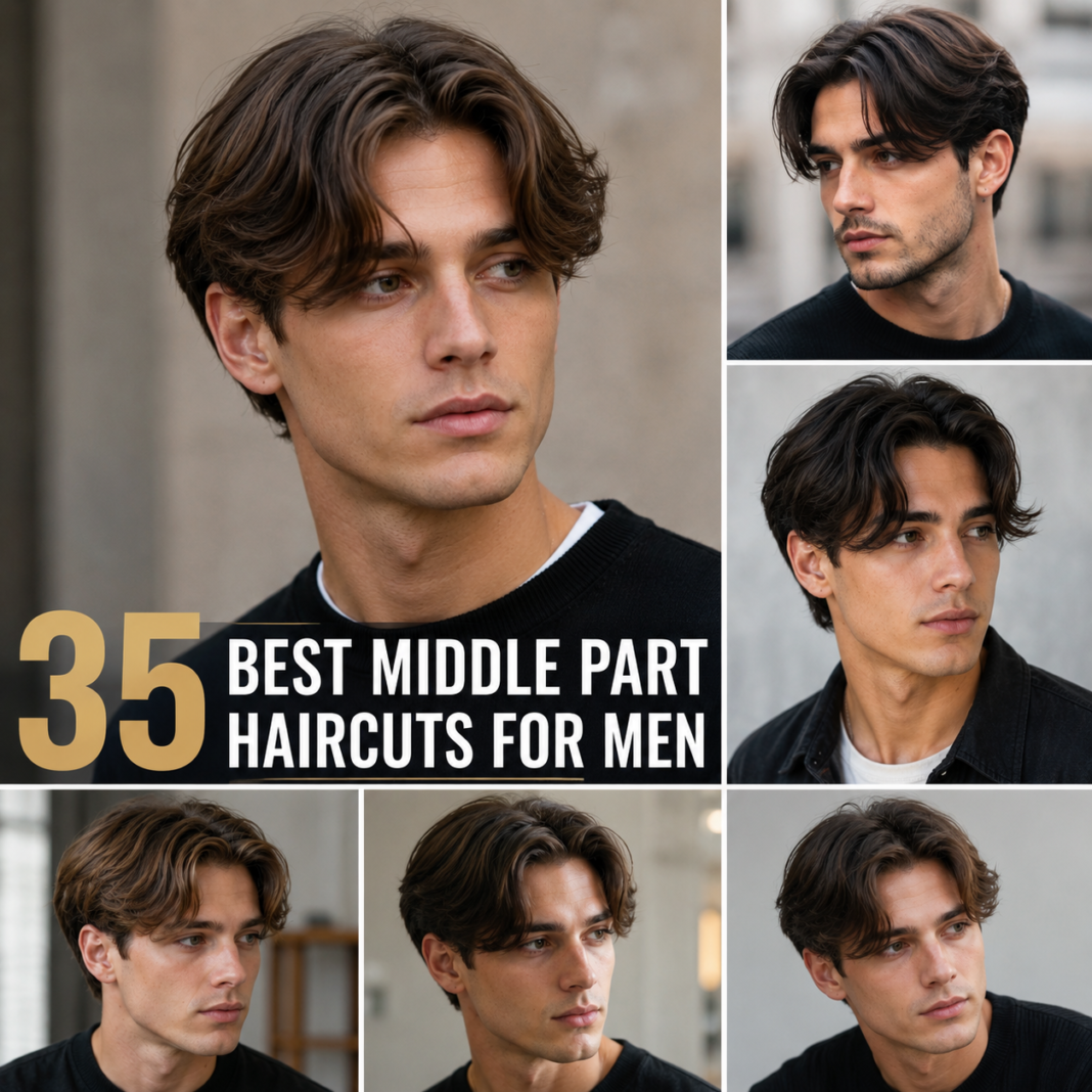 35 Best Middle Part Haircuts for Men | A Complete Comprehensive Guide Best Middle Part Haircuts for Men