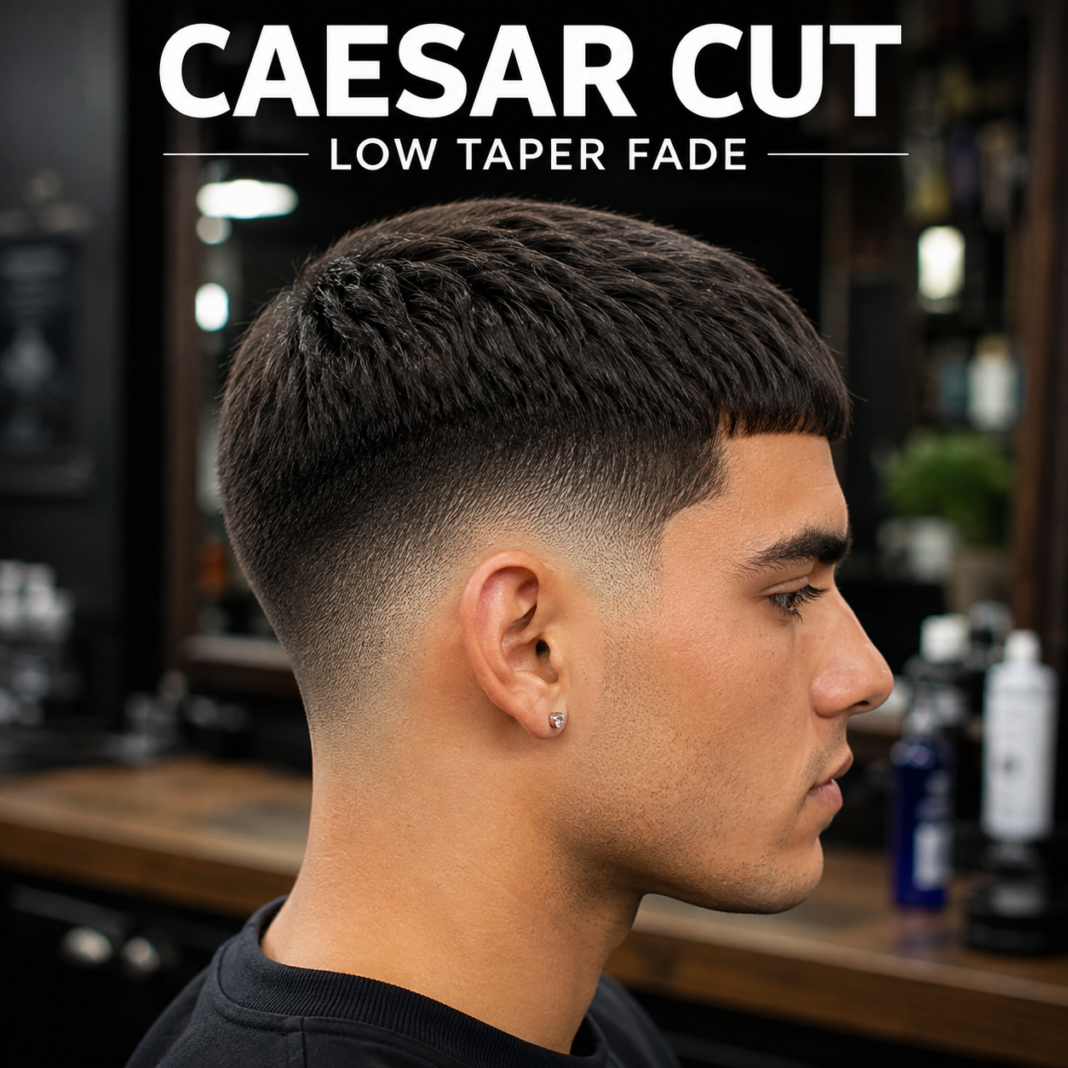 Caesar Cut Low Taper Fade