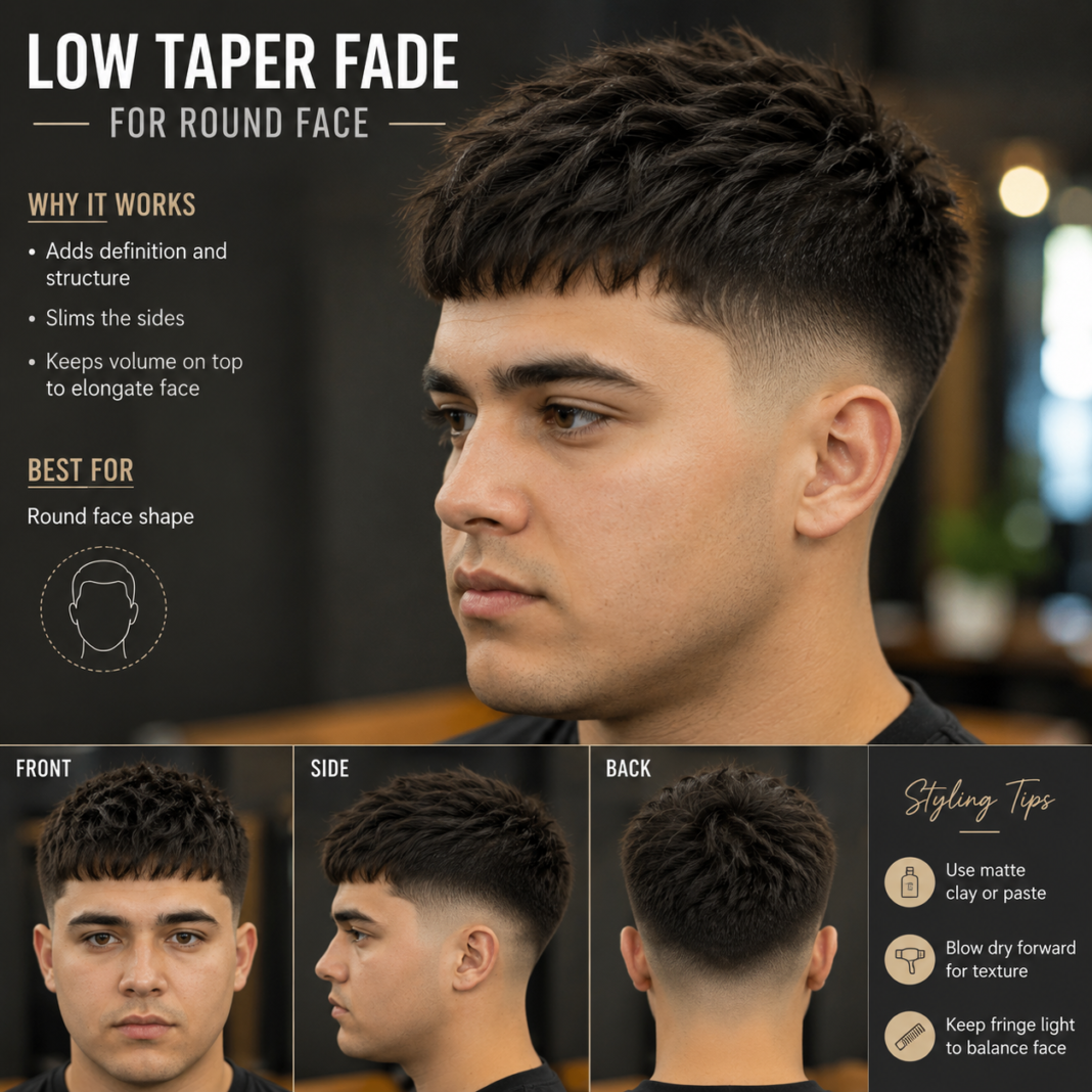 Low Taper Fade for Round Face: The Best Haircut Guide You Will Ever Read Low Taper Fade for Round Face