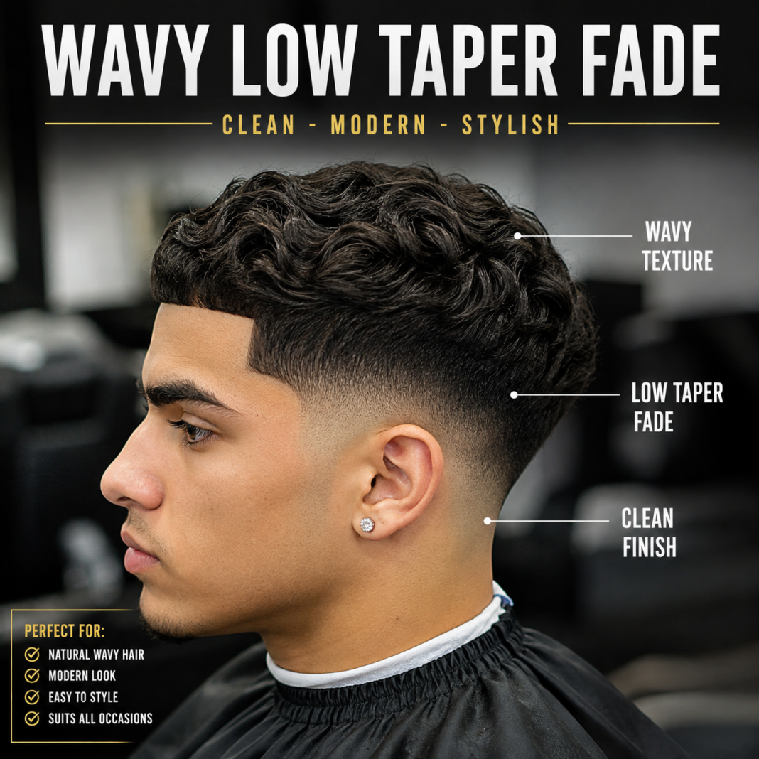 Wavy Low Taper Fade